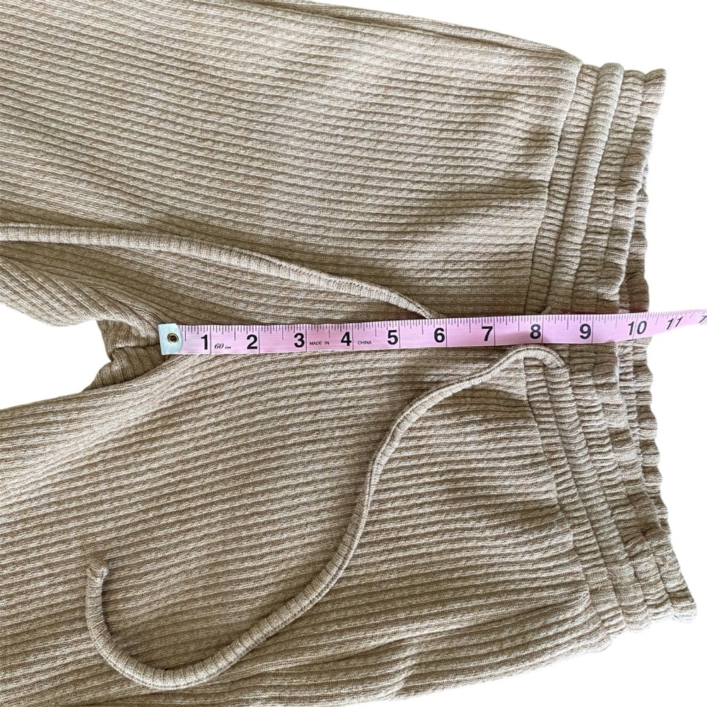 SO High Rise Flare Brown Tan Ribbed Lounge Pants Sz XS Hippie Boho Athleisure - Picture 9 of 10